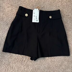 Zara Black High-Rise Tailored Women’s Shorts - Classic Style